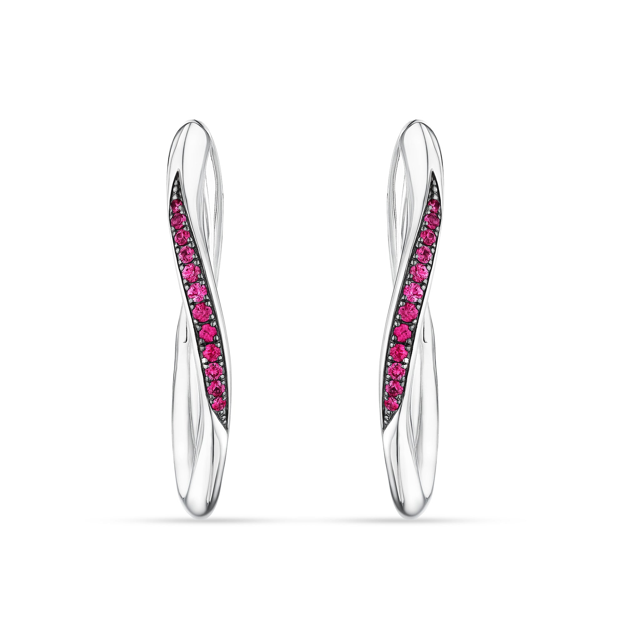 Nova Hoop Earrings with Ruby