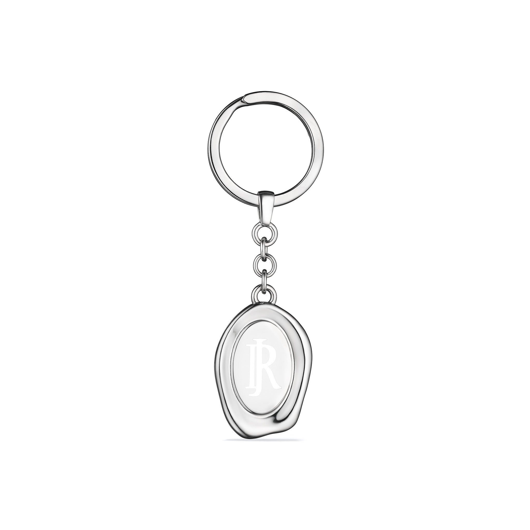 Eros 3707 Key Ring with White Enamel