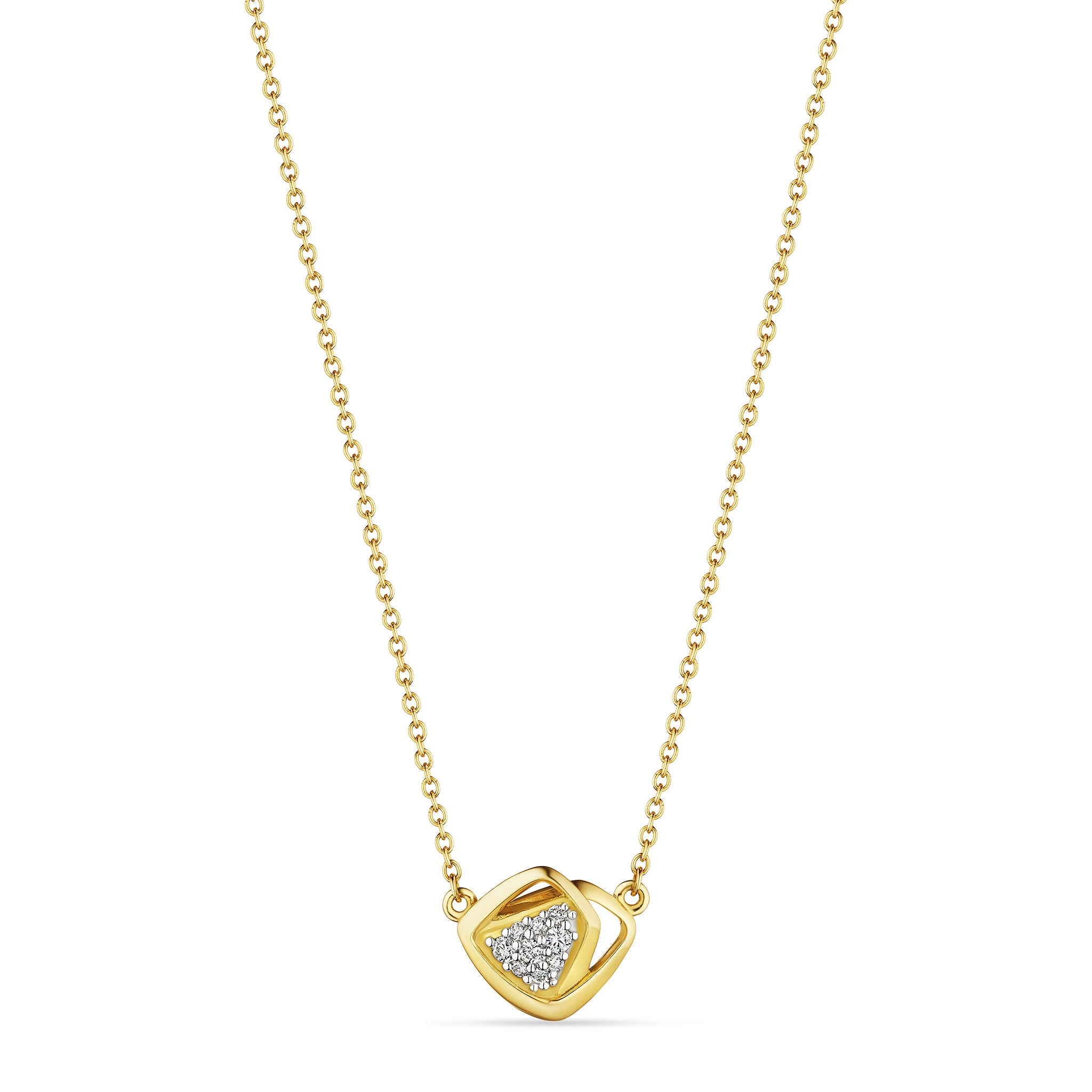 Selvaggia Pendant Necklace With Diamonds In 14K