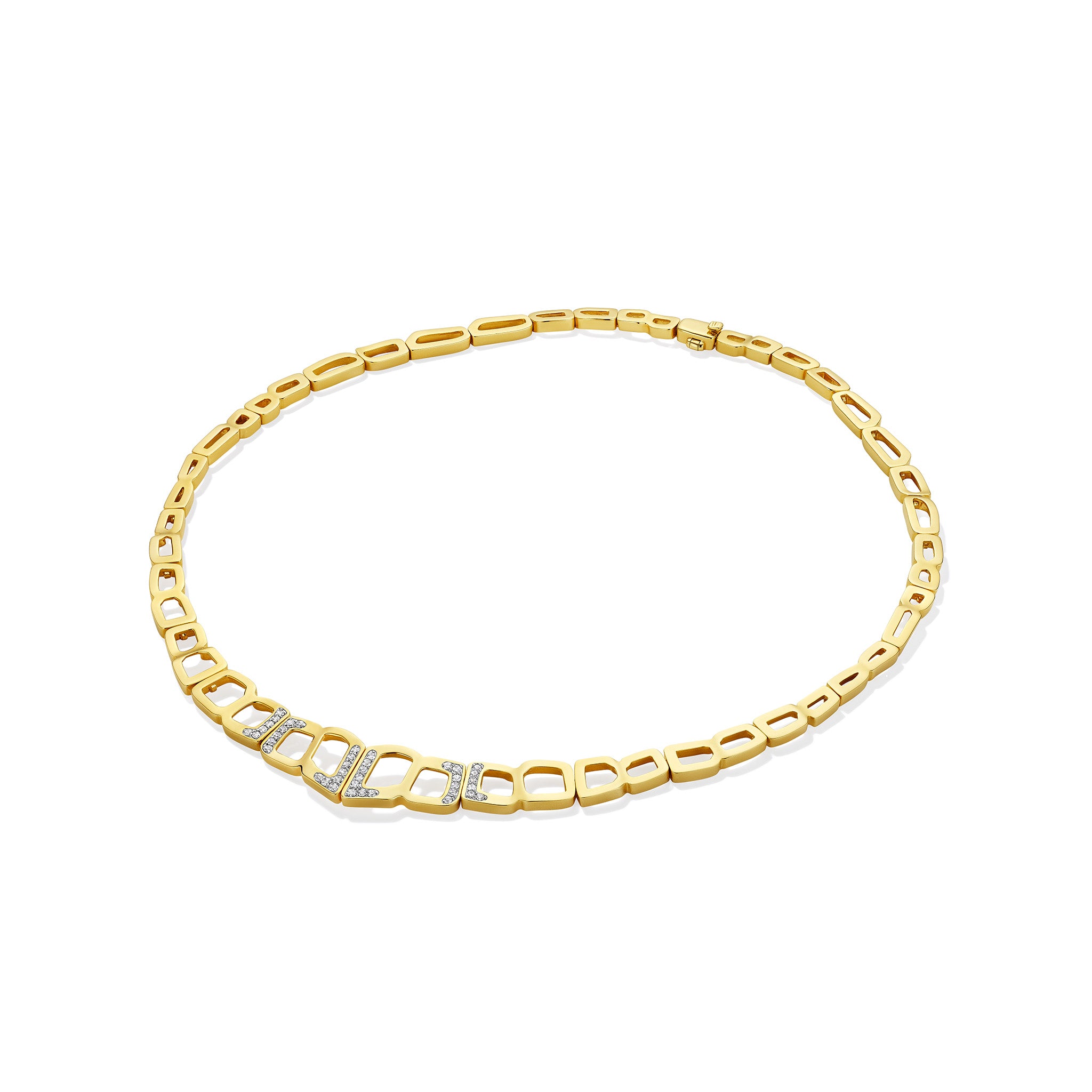 Selvaggia Collar Necklace with Diamonds in 14K