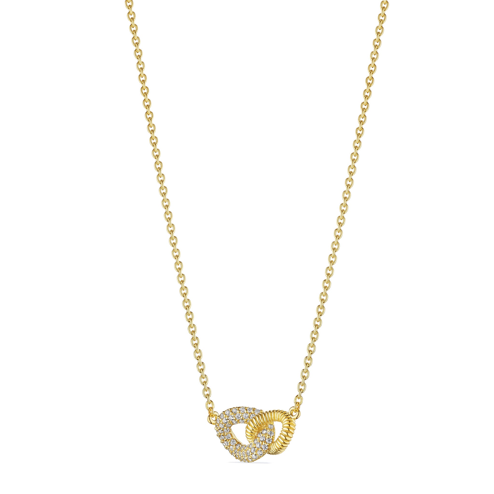 Eternity Link Necklace with Diamonds in 18K