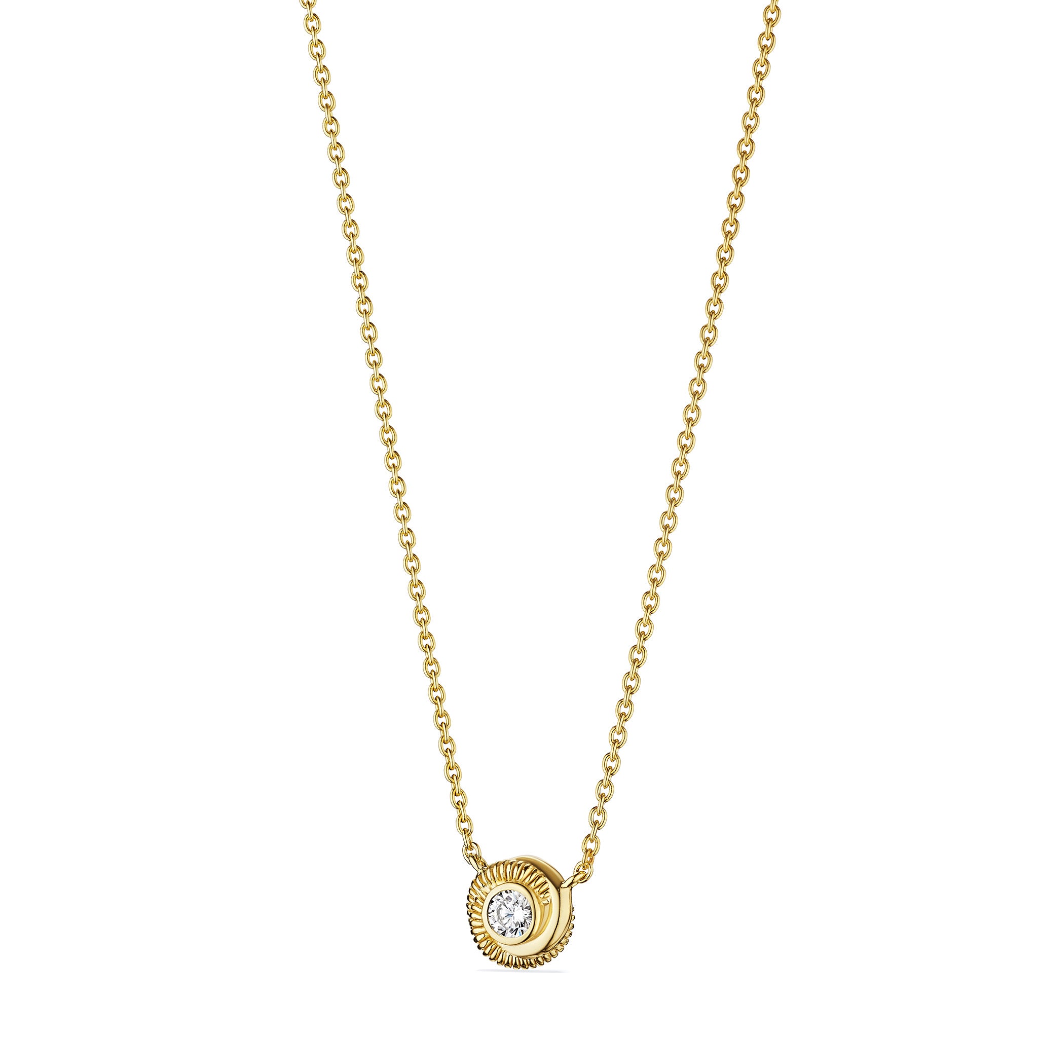 Eternity Solitaire Necklace with Diamonds in 18K