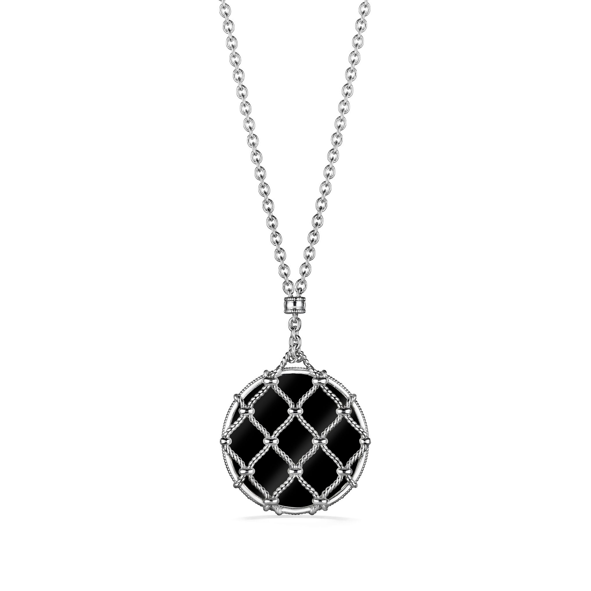 Isola Large Pendulum Pendant Necklace With Black Onyx