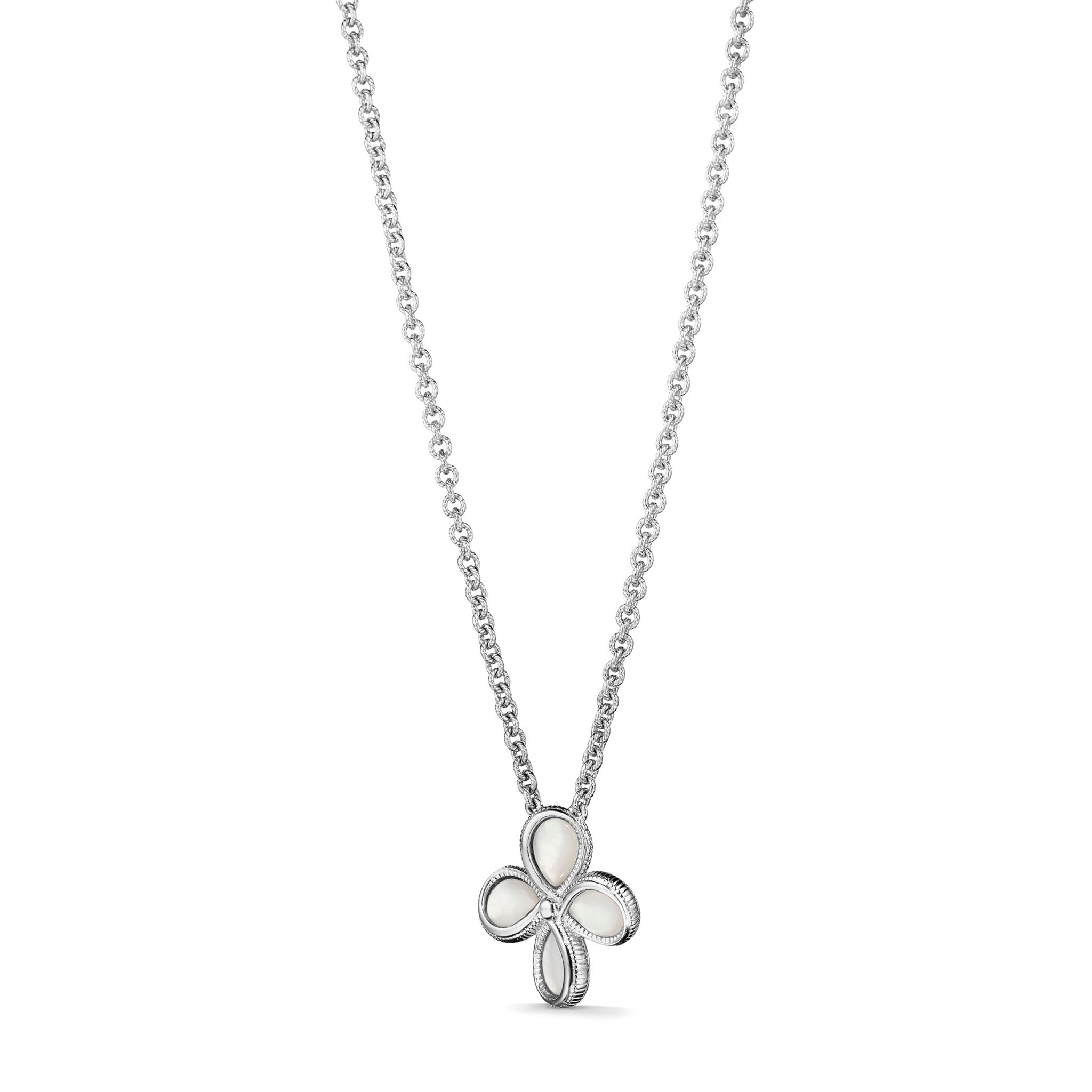 Jardin Flower Pendant Necklace with Mother of Pearl