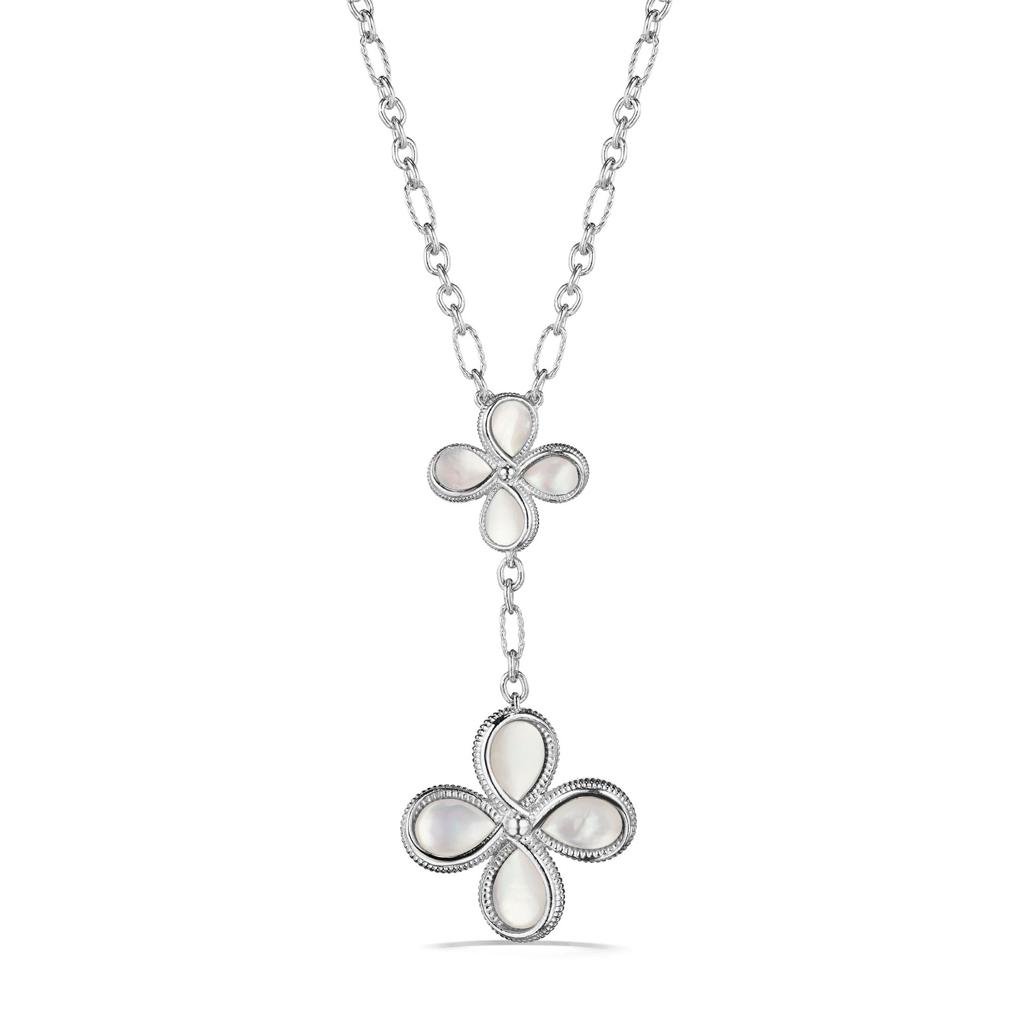 Jardin Floral Drop Necklace With Mother Of Pearl