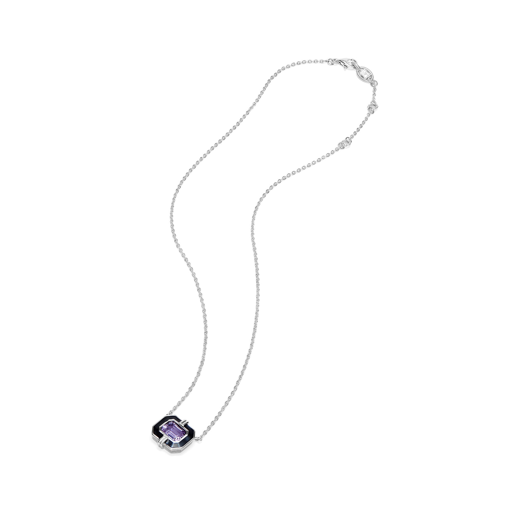 Adrienne Necklace with Enamel and Amethyst