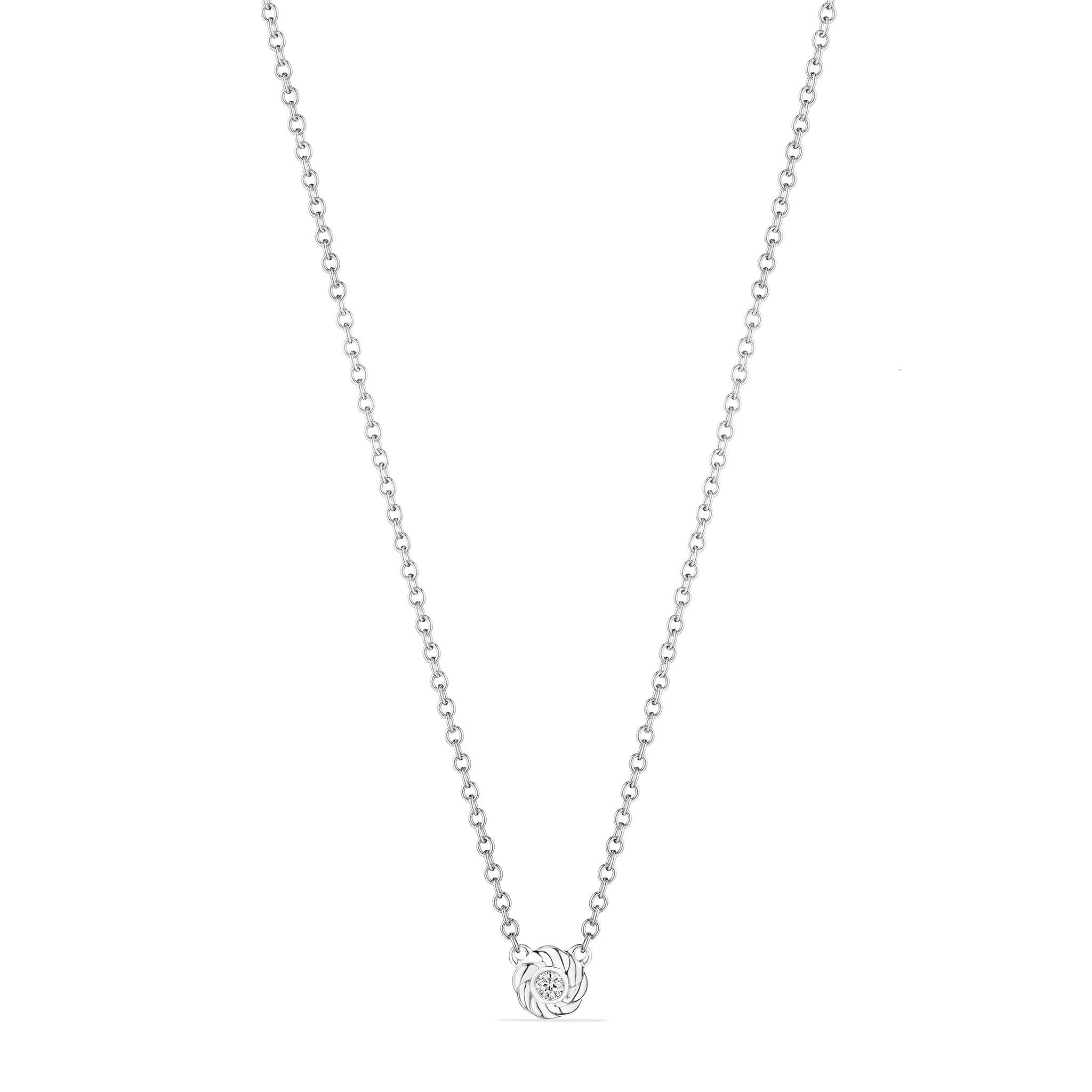 Vienna Solitaire Necklace With Diamonds