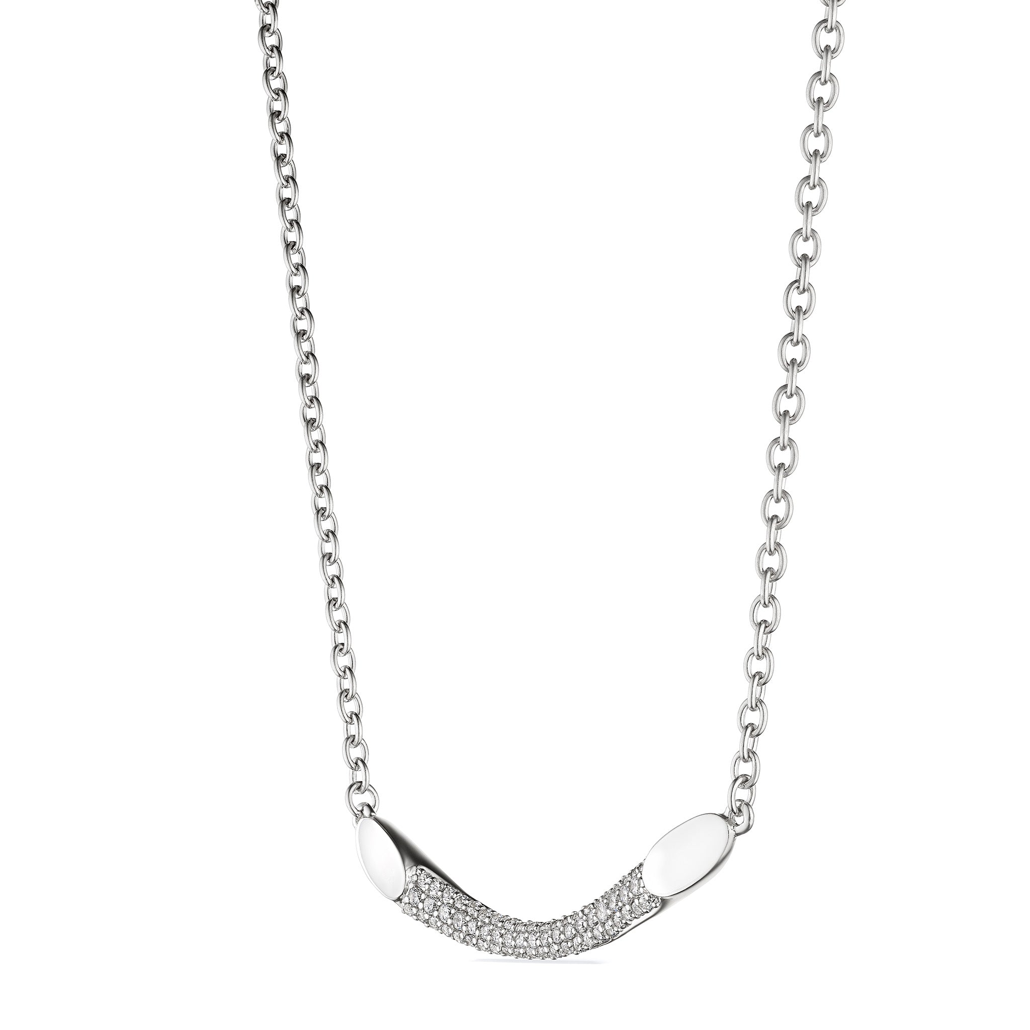 Gaia Bar Necklace with Diamonds