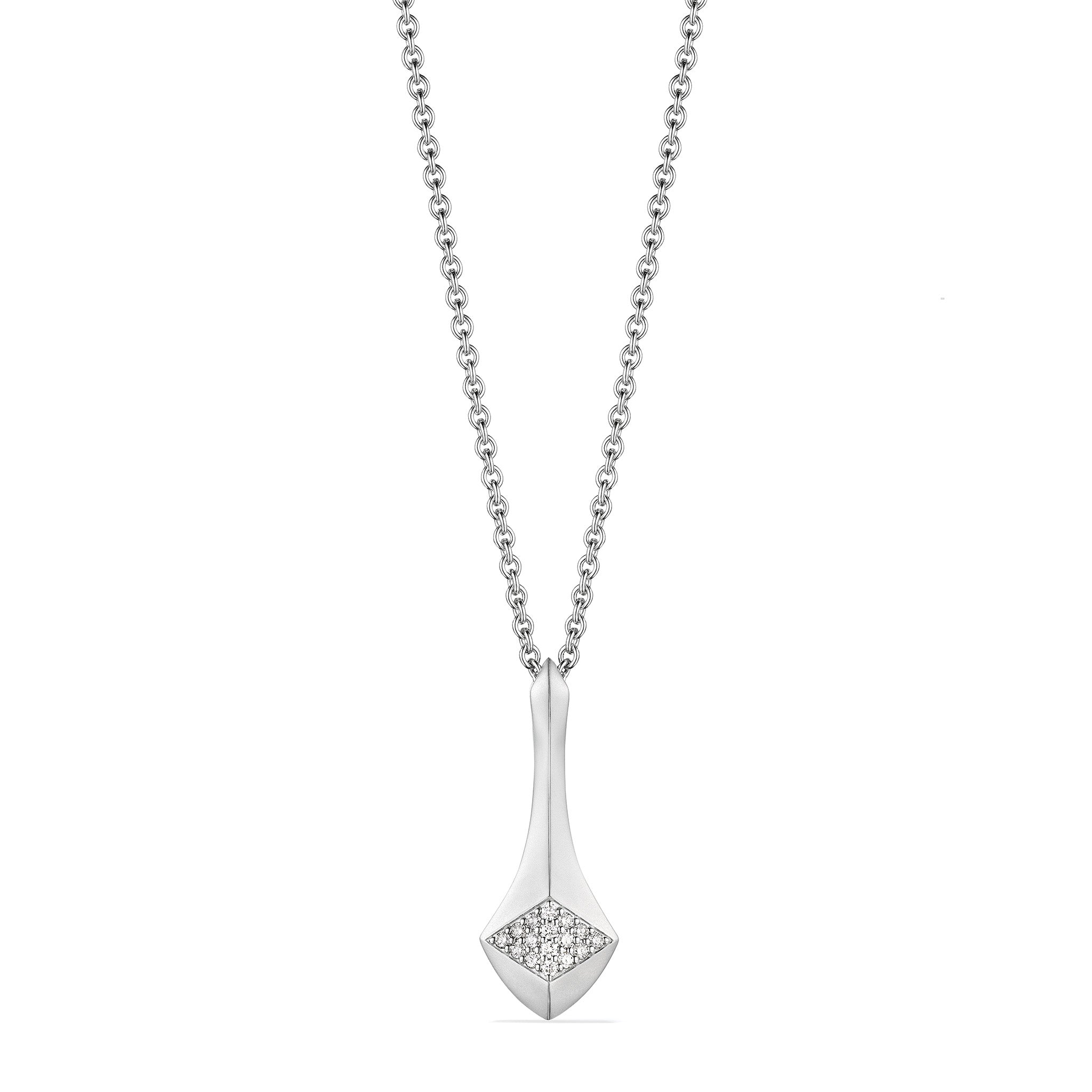 Iris Drop Necklace With Diamonds
