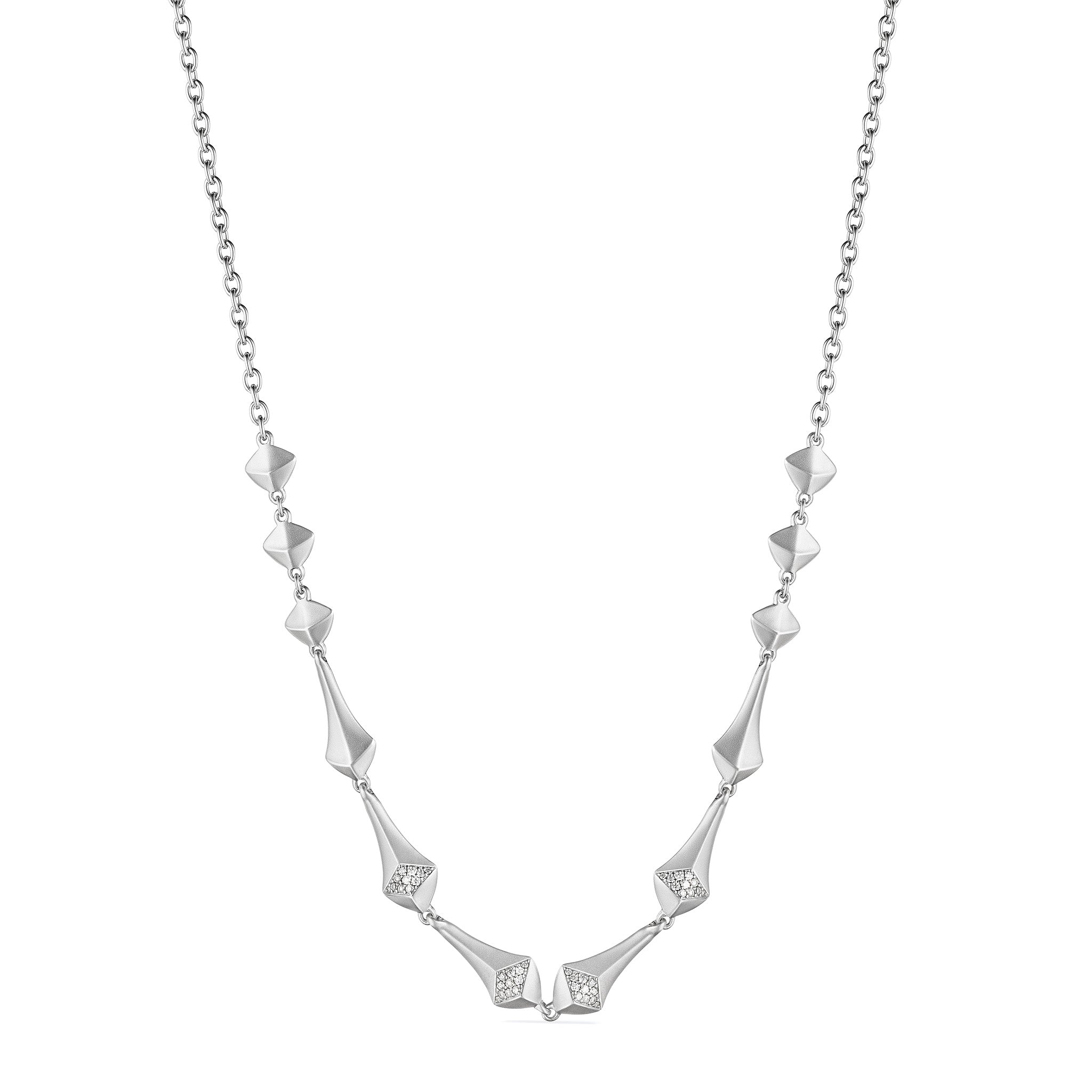 Iris Station Necklace With Diamonds