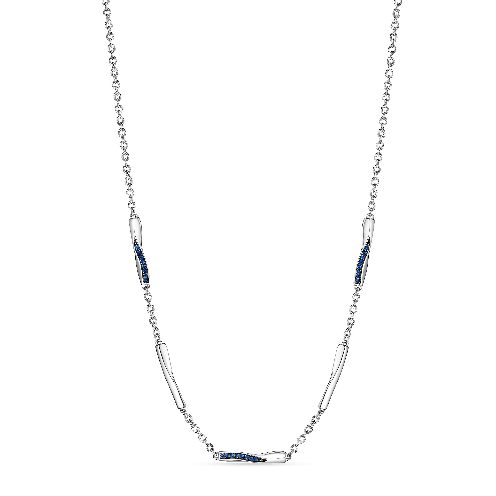 Nova Station Necklace With Blue Sapphire