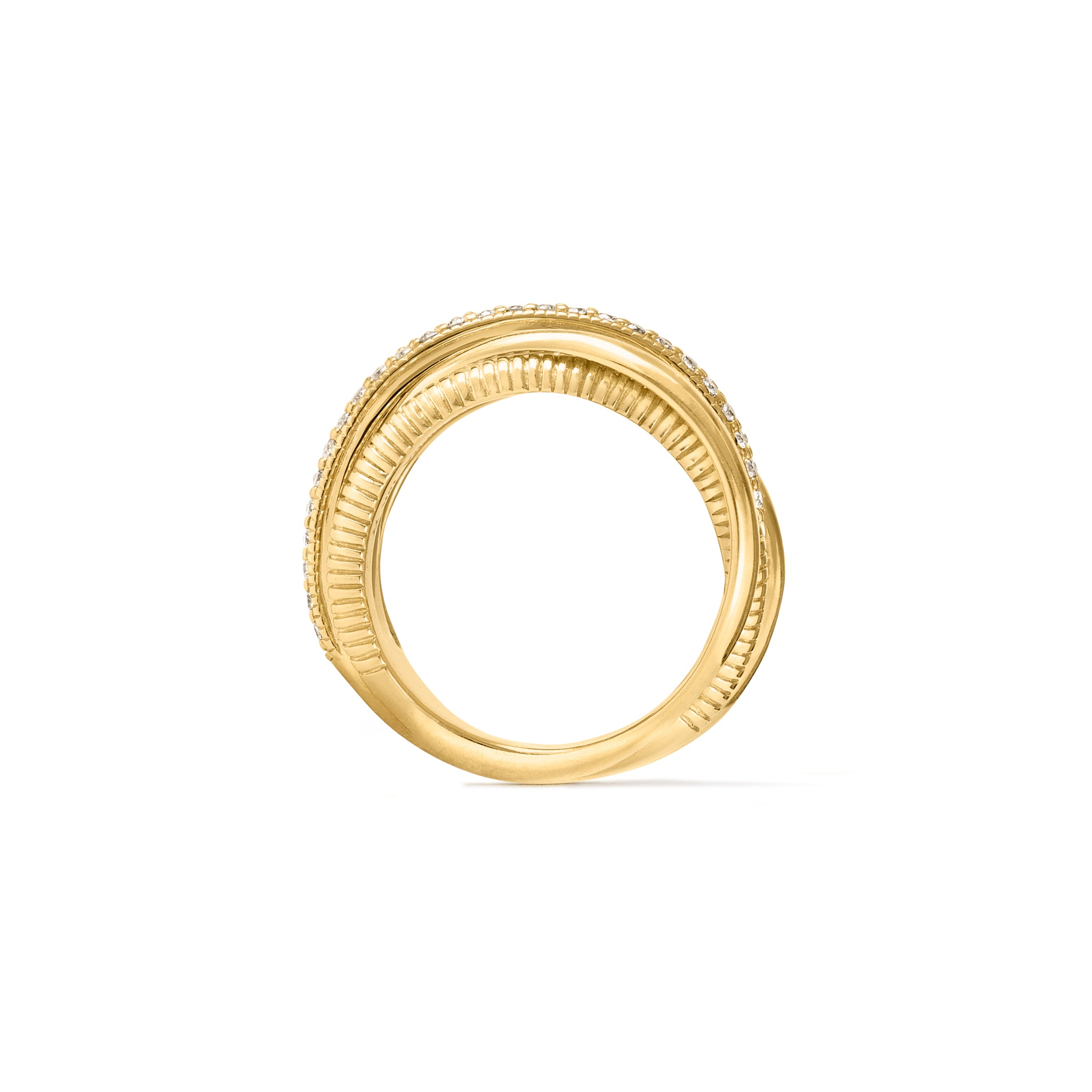 Eternity Five Band Highway Ring with Diamonds in 18K