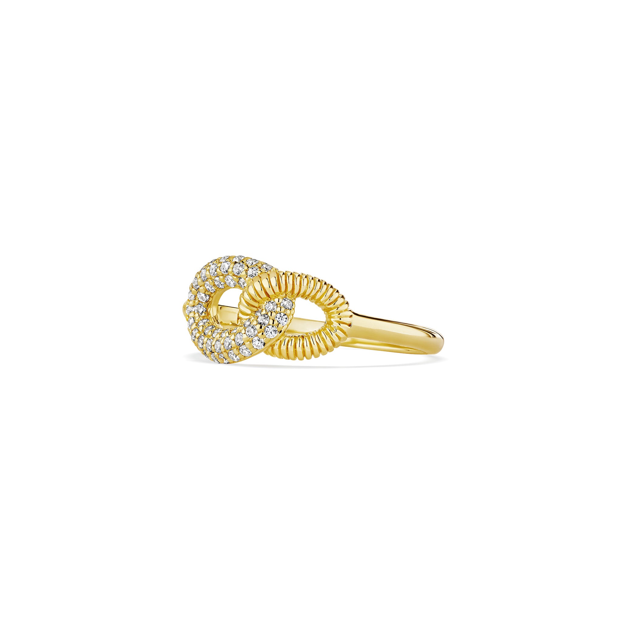 Eternity Link Ring with Diamonds in 18K