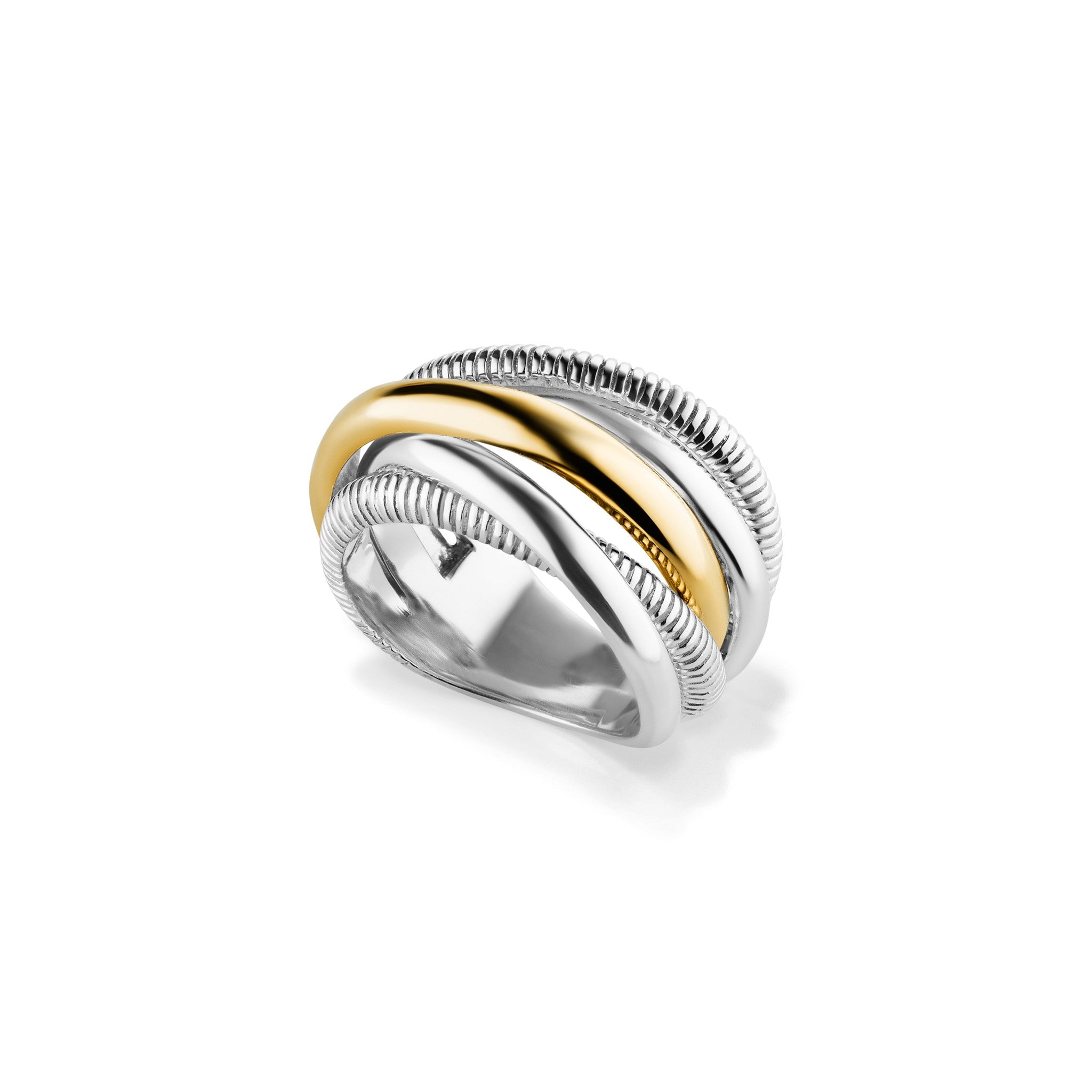 Eternity Five Band Highway Ring with 18K Gold