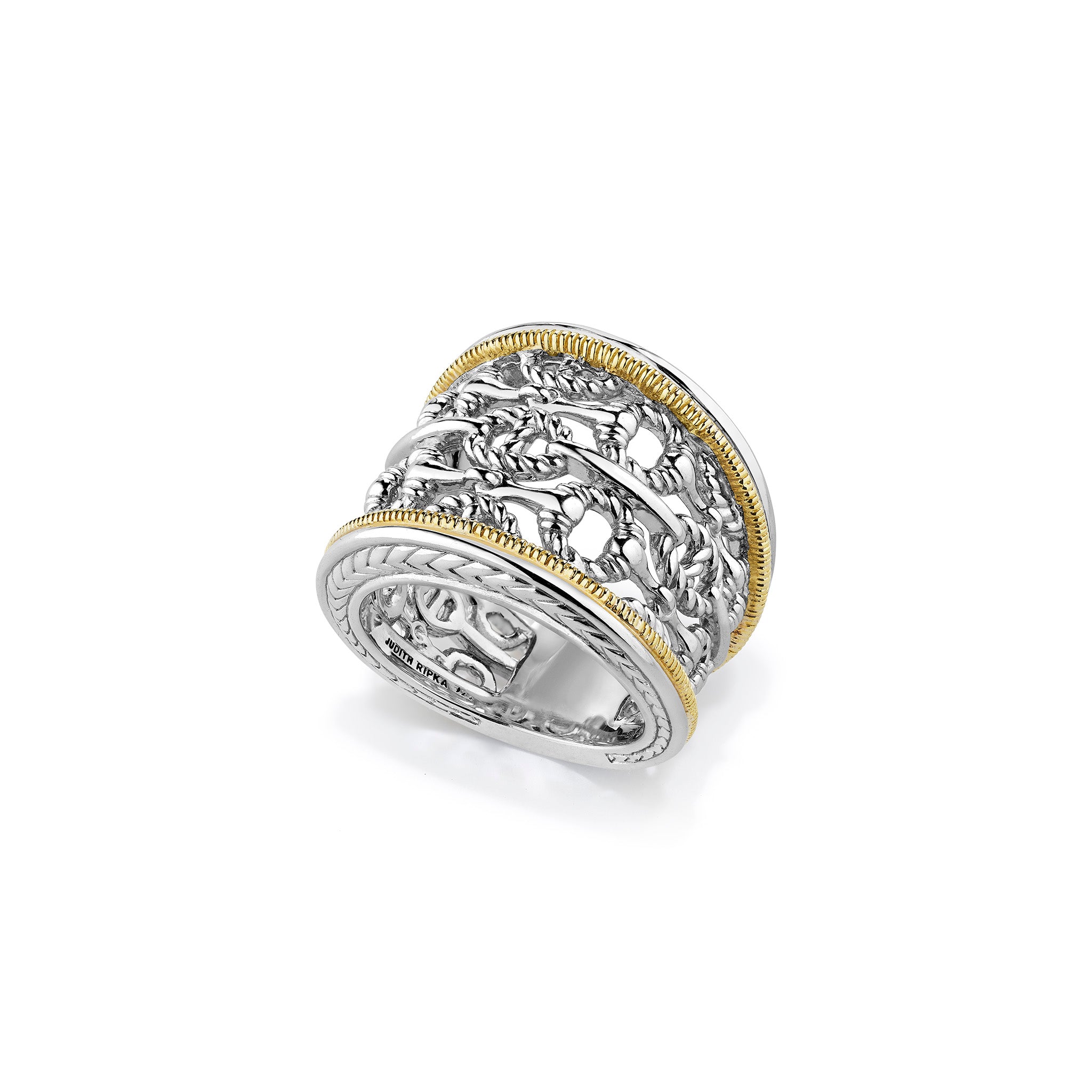 Vienna Wide Band Ring with 18K Gold
