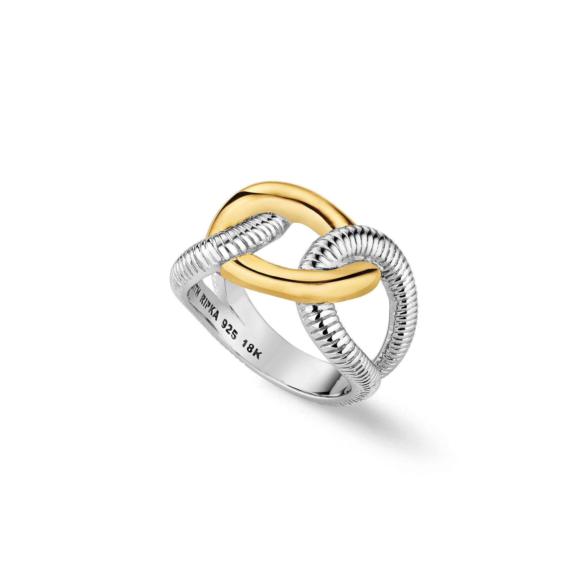 Eternity Interlocking Link Ring with 18K Gold