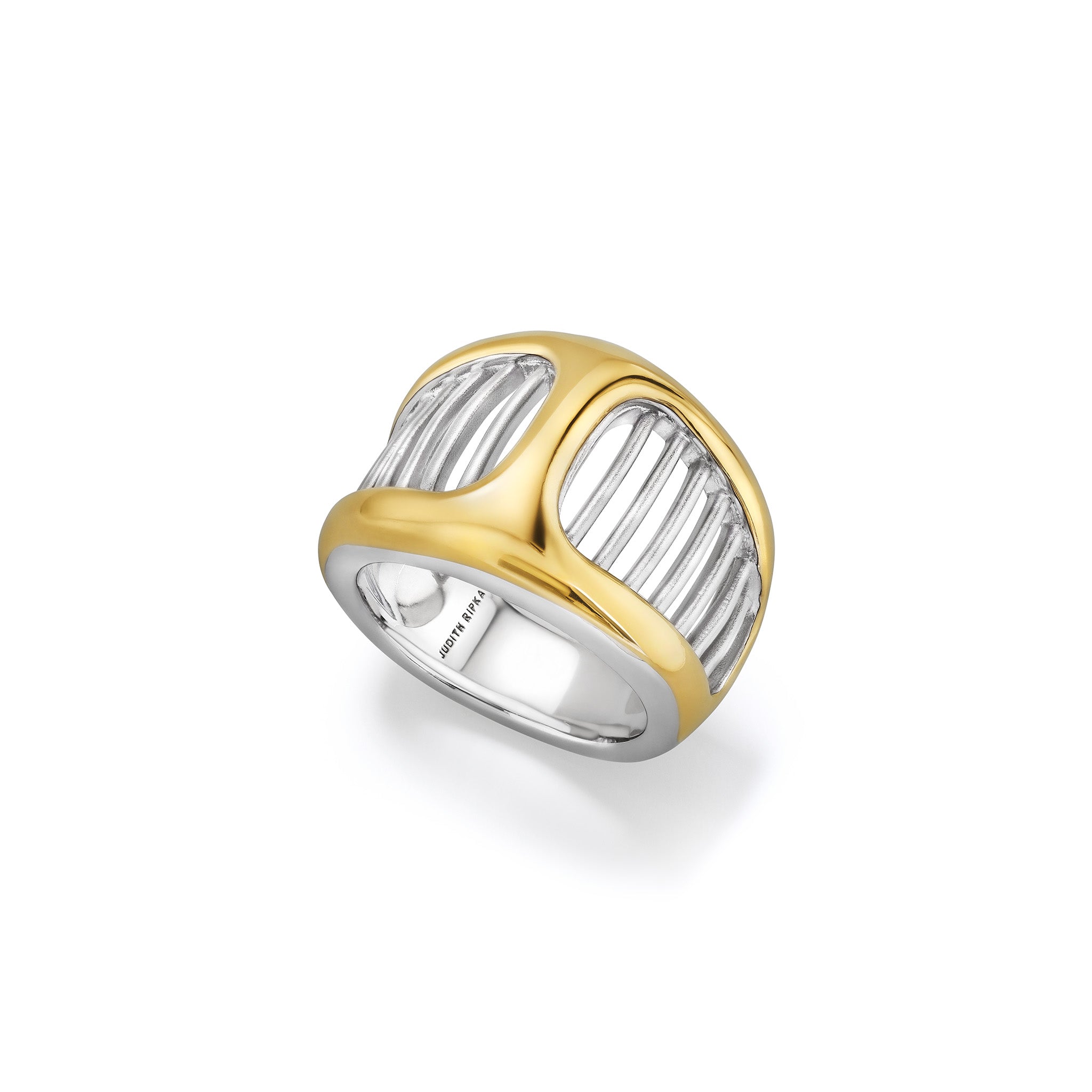 Cielo Wide Band Ring with 18K Gold
