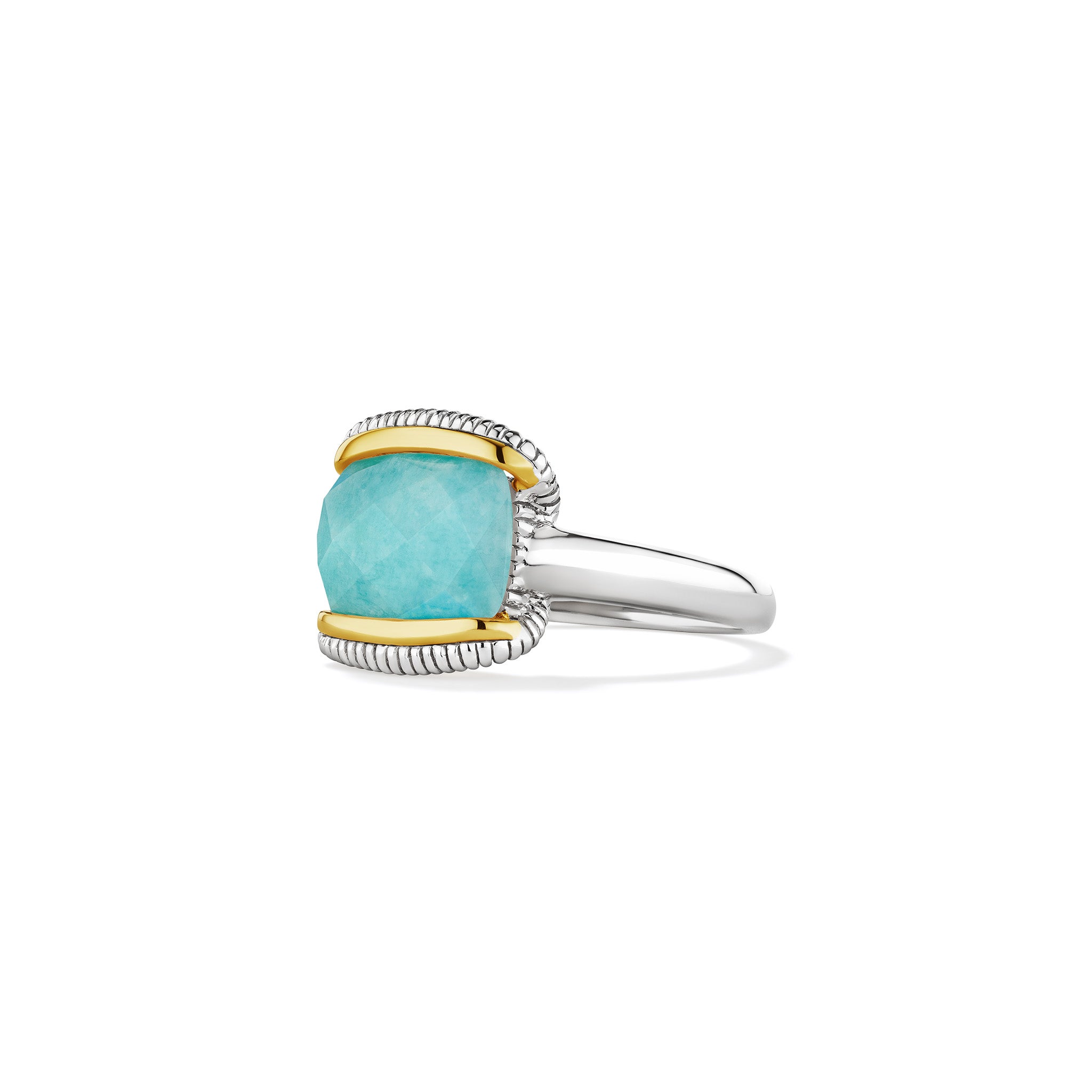 Eternity Ring With Amazonite And 18K Gold