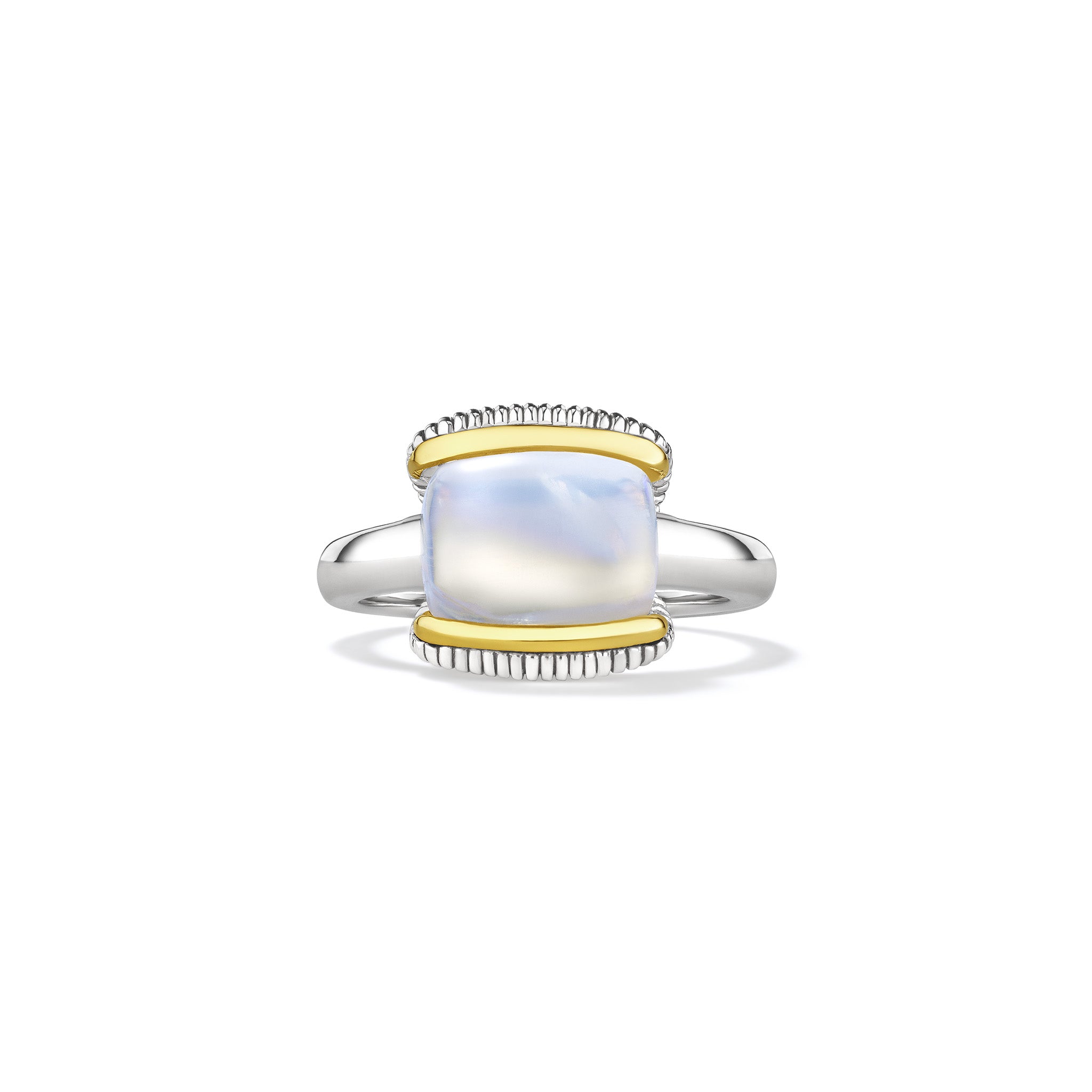 Eternity Ring with Rainbow Moonstone and 18K Gold