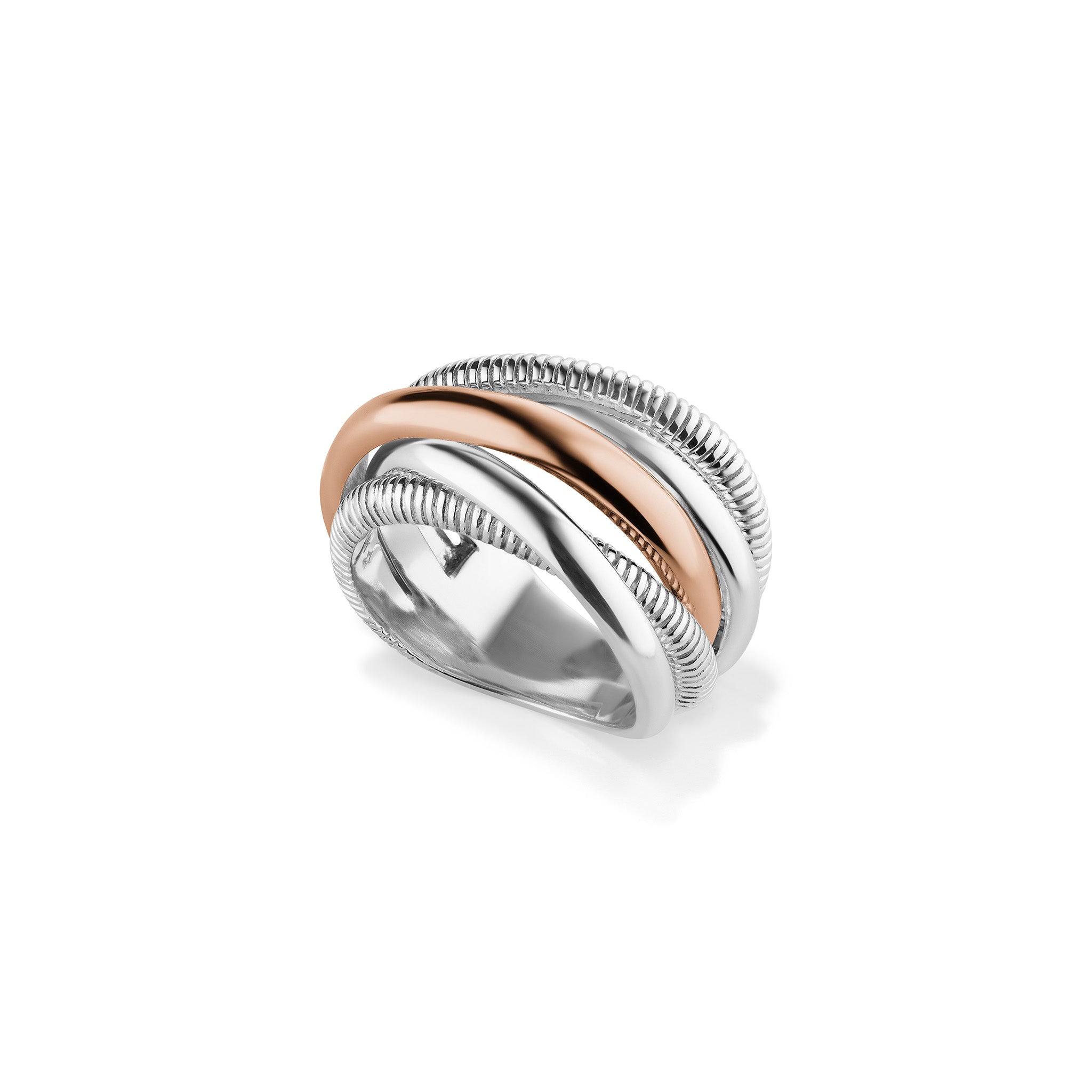 Eternity Five Band Highway Ring with 18K Rose Gold