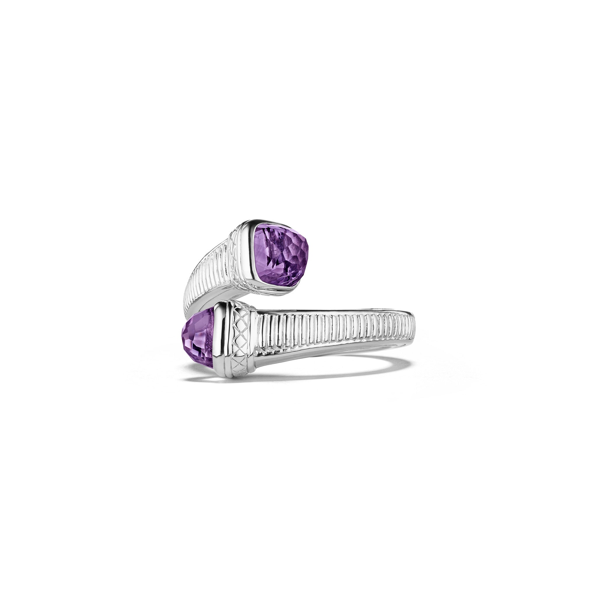 Cassandre Bypass Ring with Amethyst