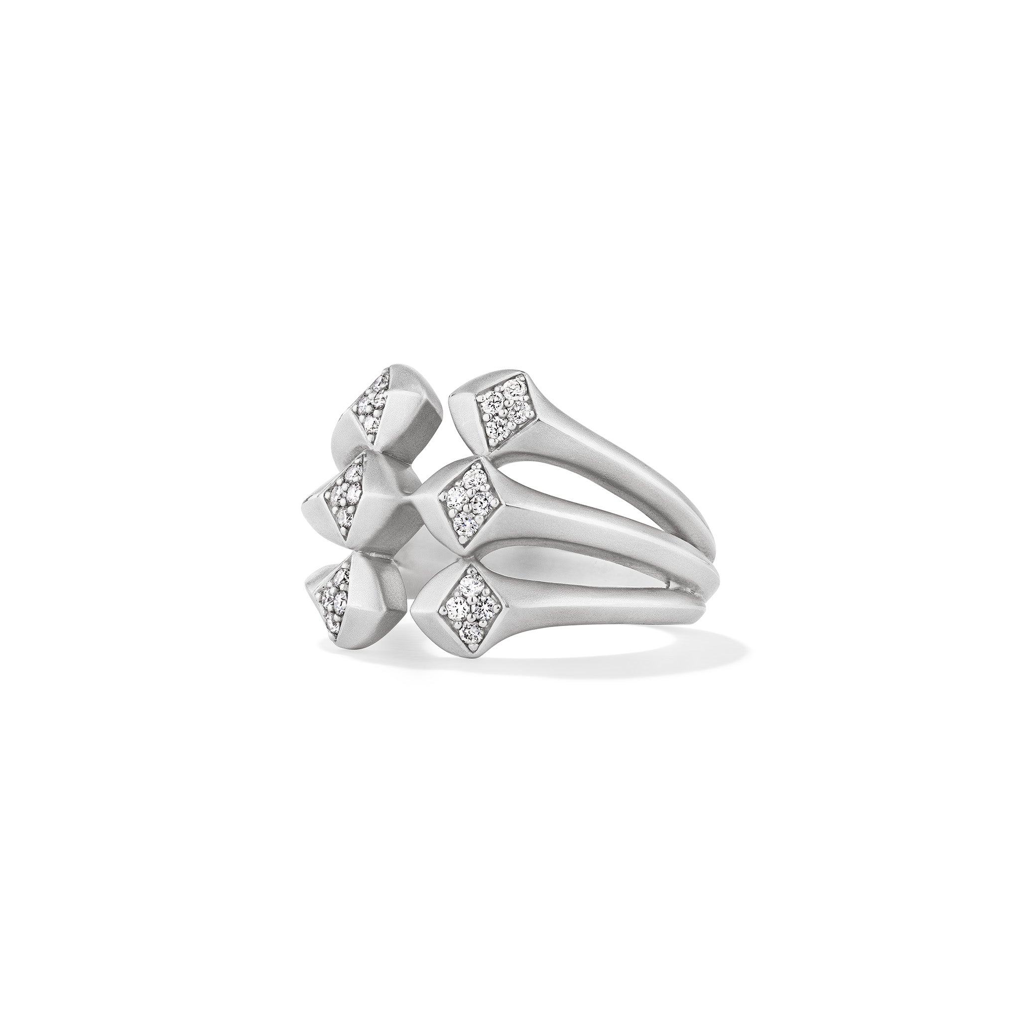 Iris Multi Band Ring with Diamonds