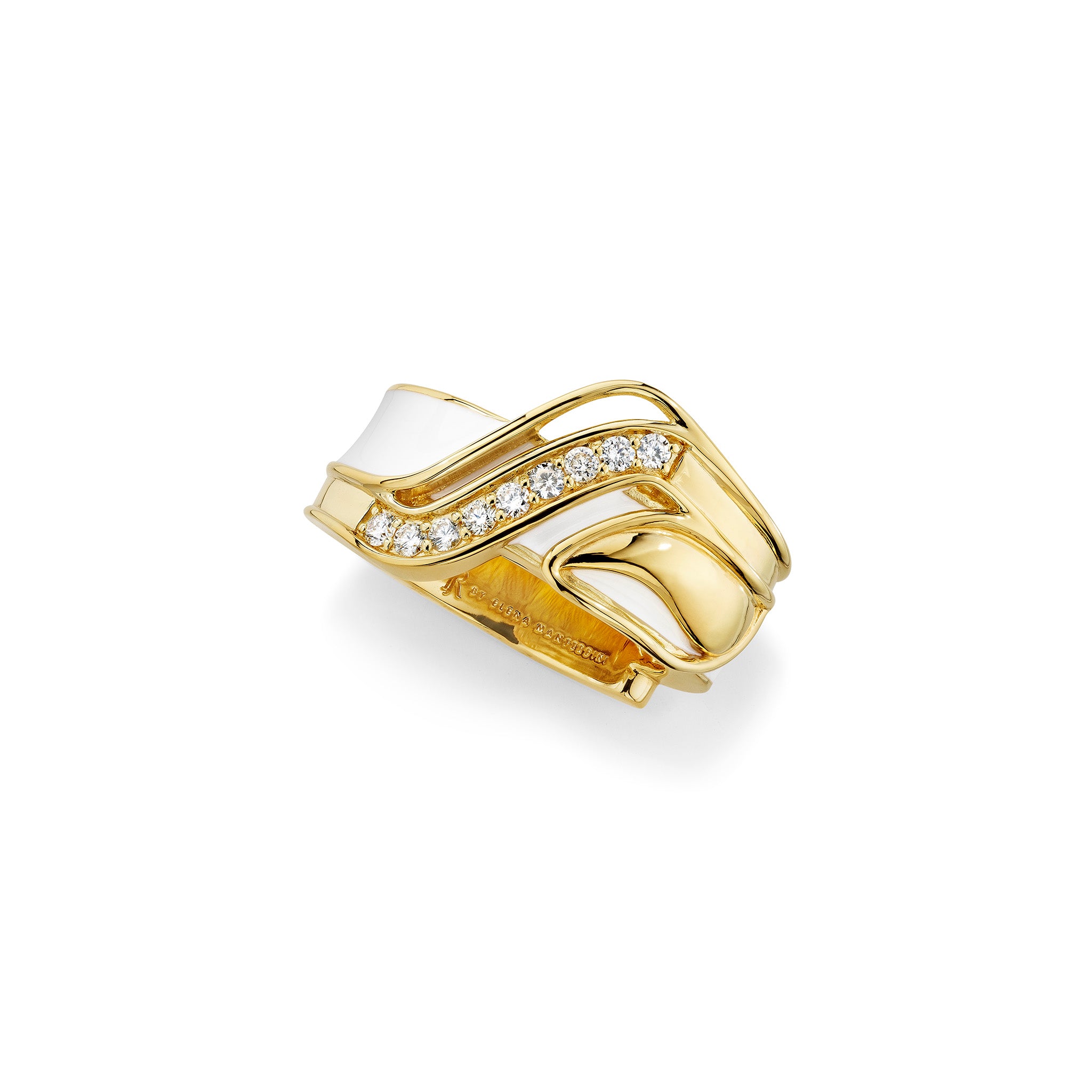 Adoro Band Ring with Diamonds in 18K Gold Vermeil