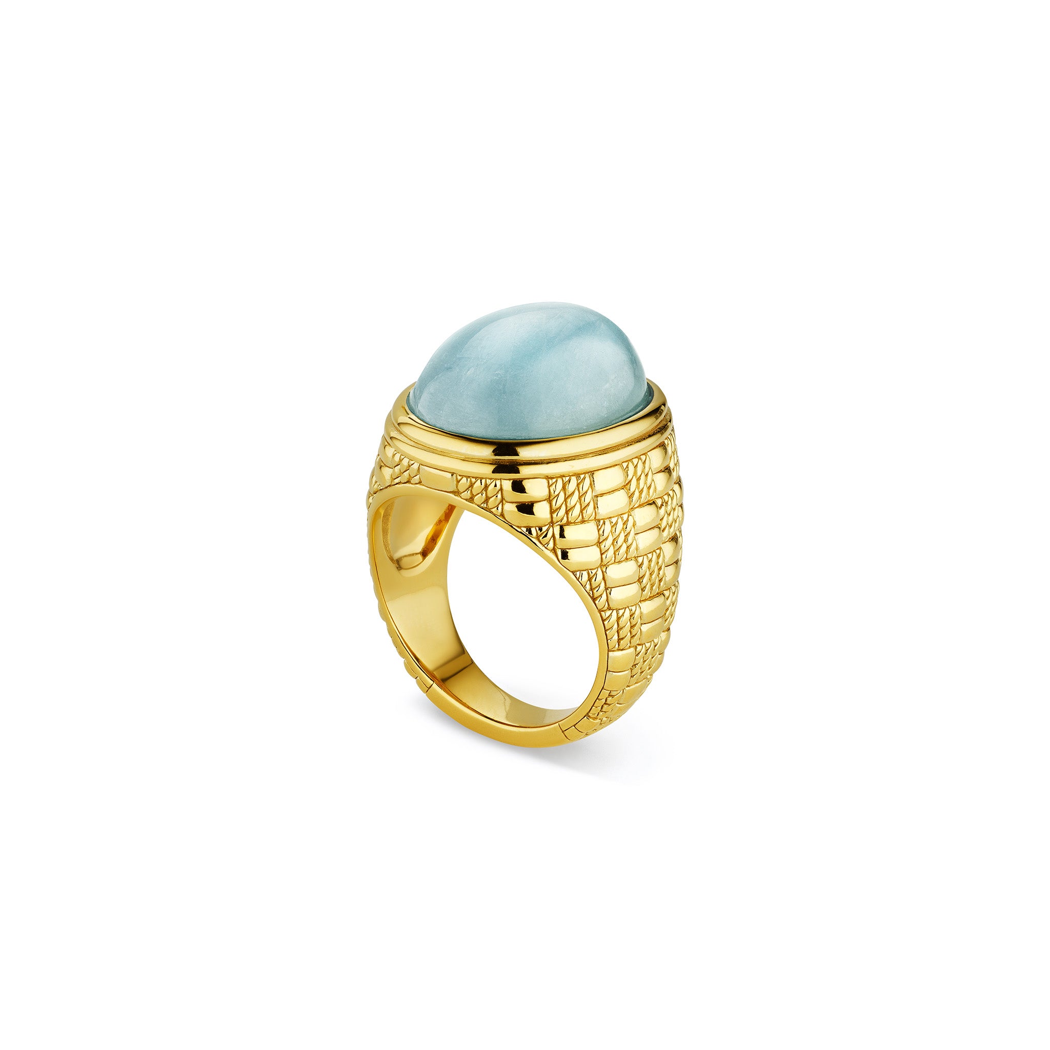 Ocean Reef Ring with Aquamarine in 18K Gold Vermeil