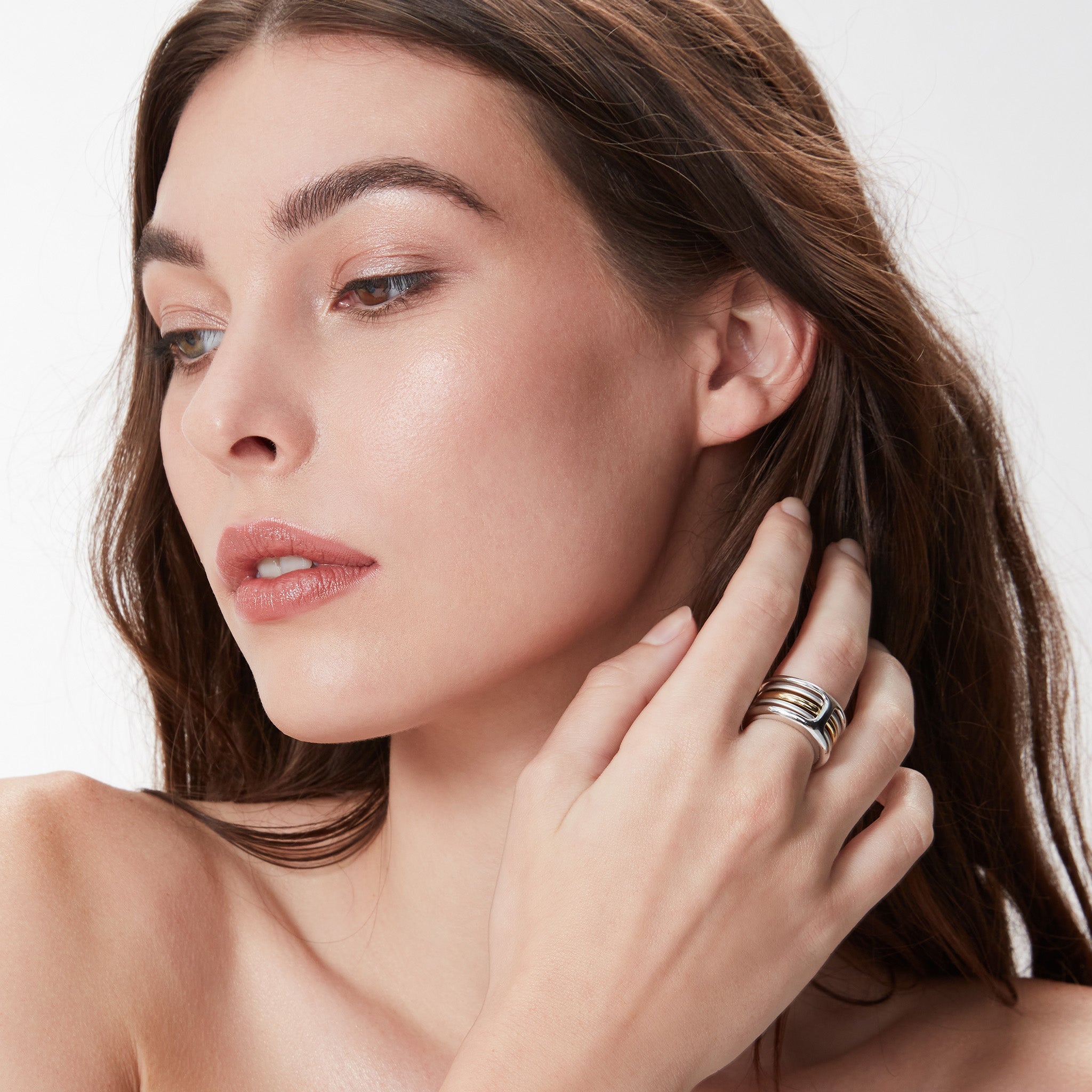 Cielo Multi Band Ring with 18K Gold