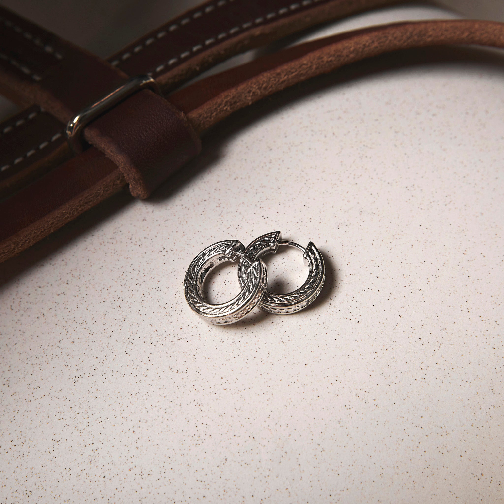 Vienna Small Huggie Hoop Earrings with Diamonds