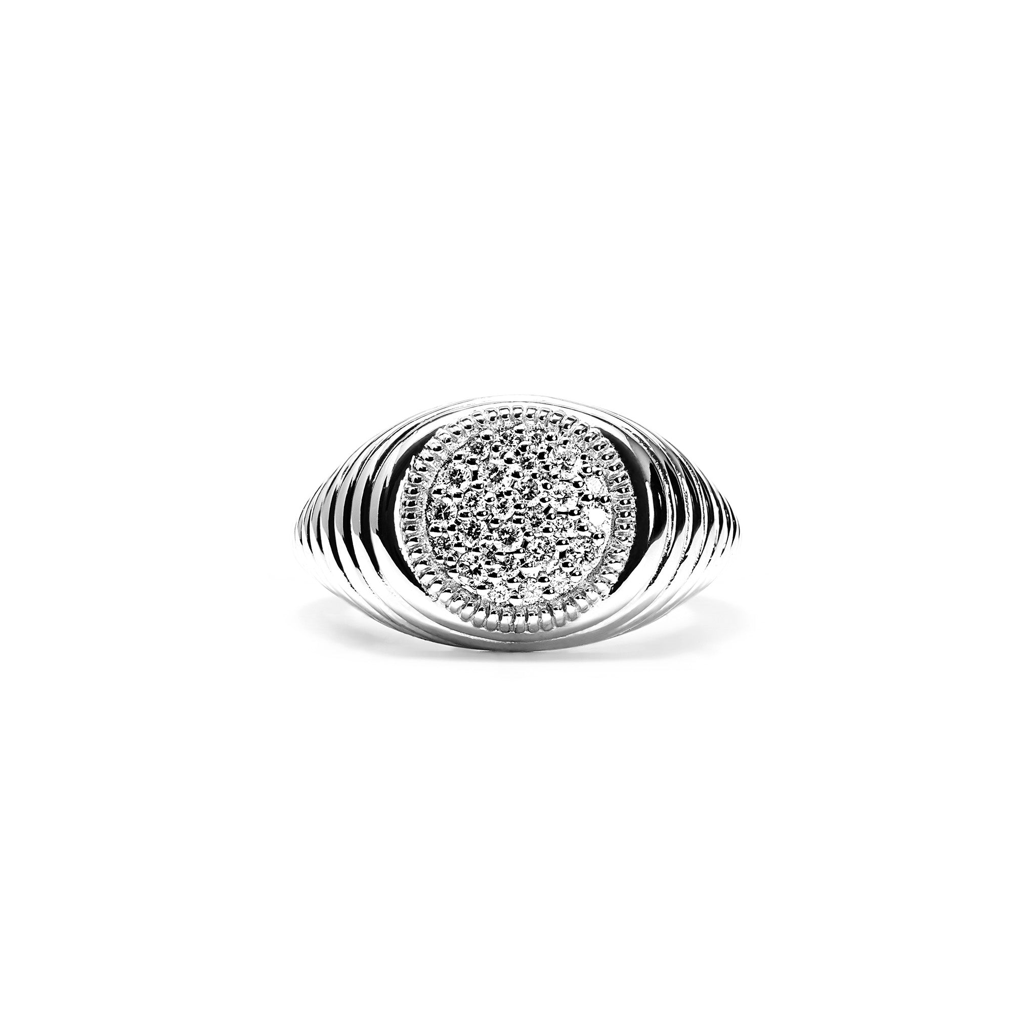Max Signet Ring With Diamonds