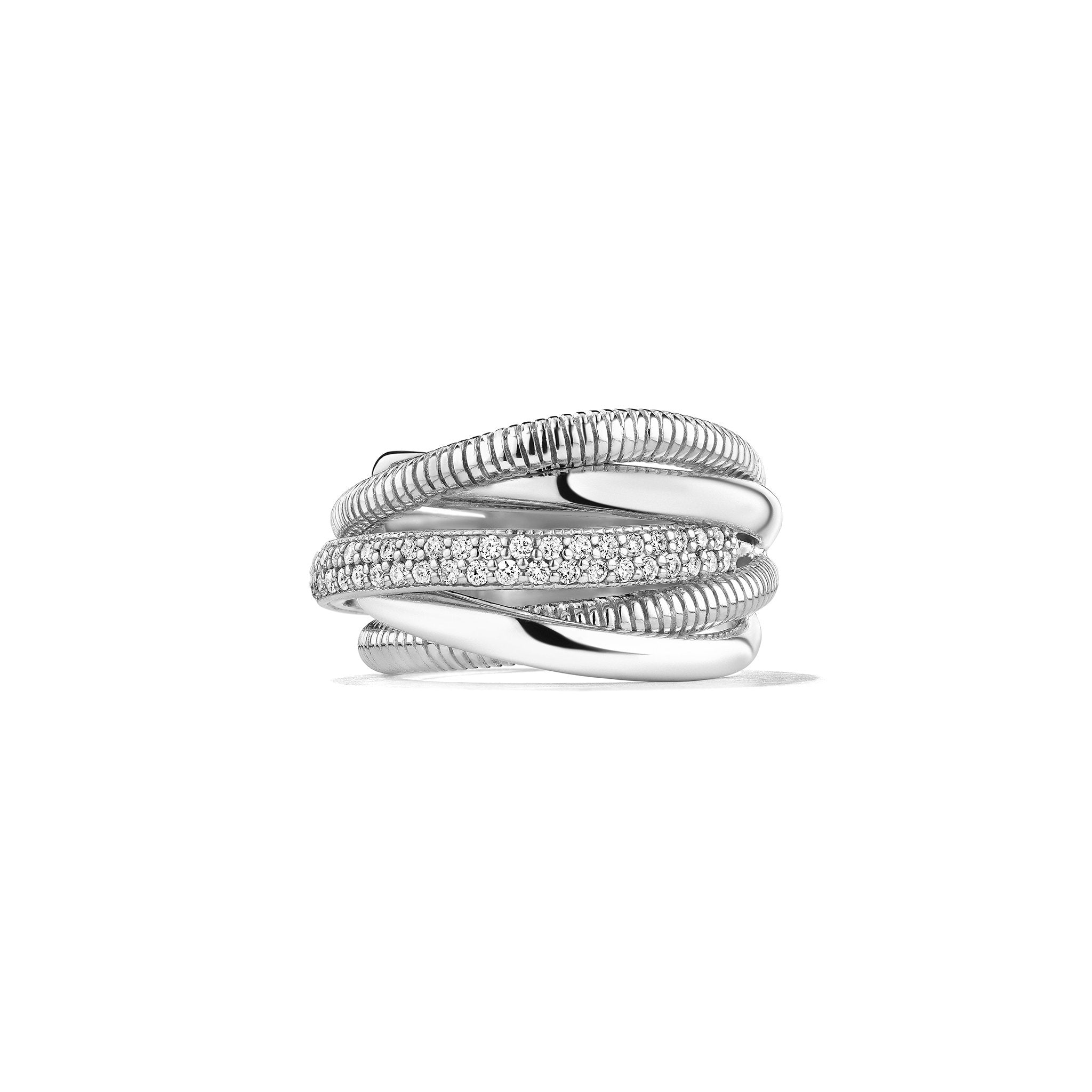 Eternity Five Band Highway Ring with Diamonds