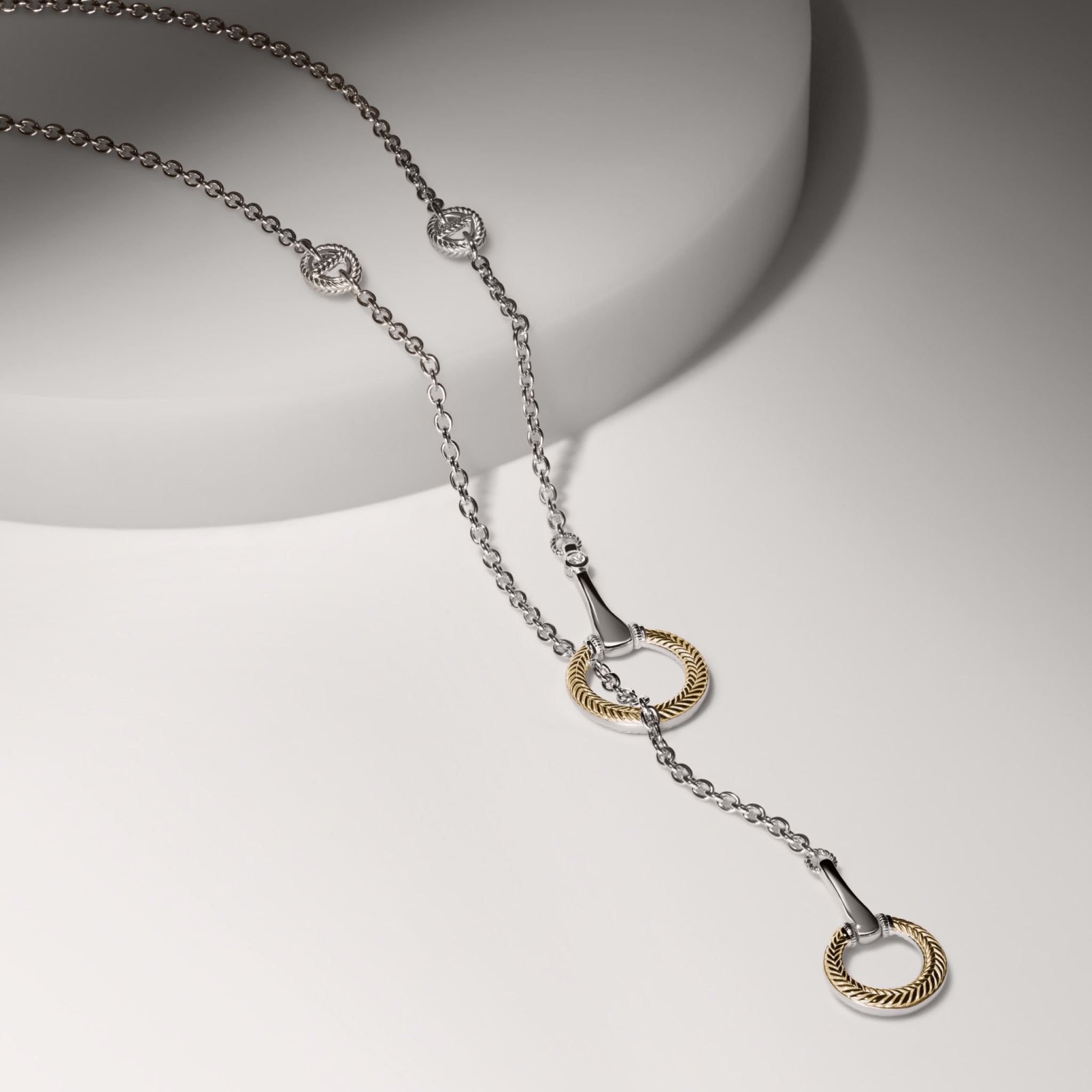 Vienna Y Necklace with 18K Gold and Diamonds