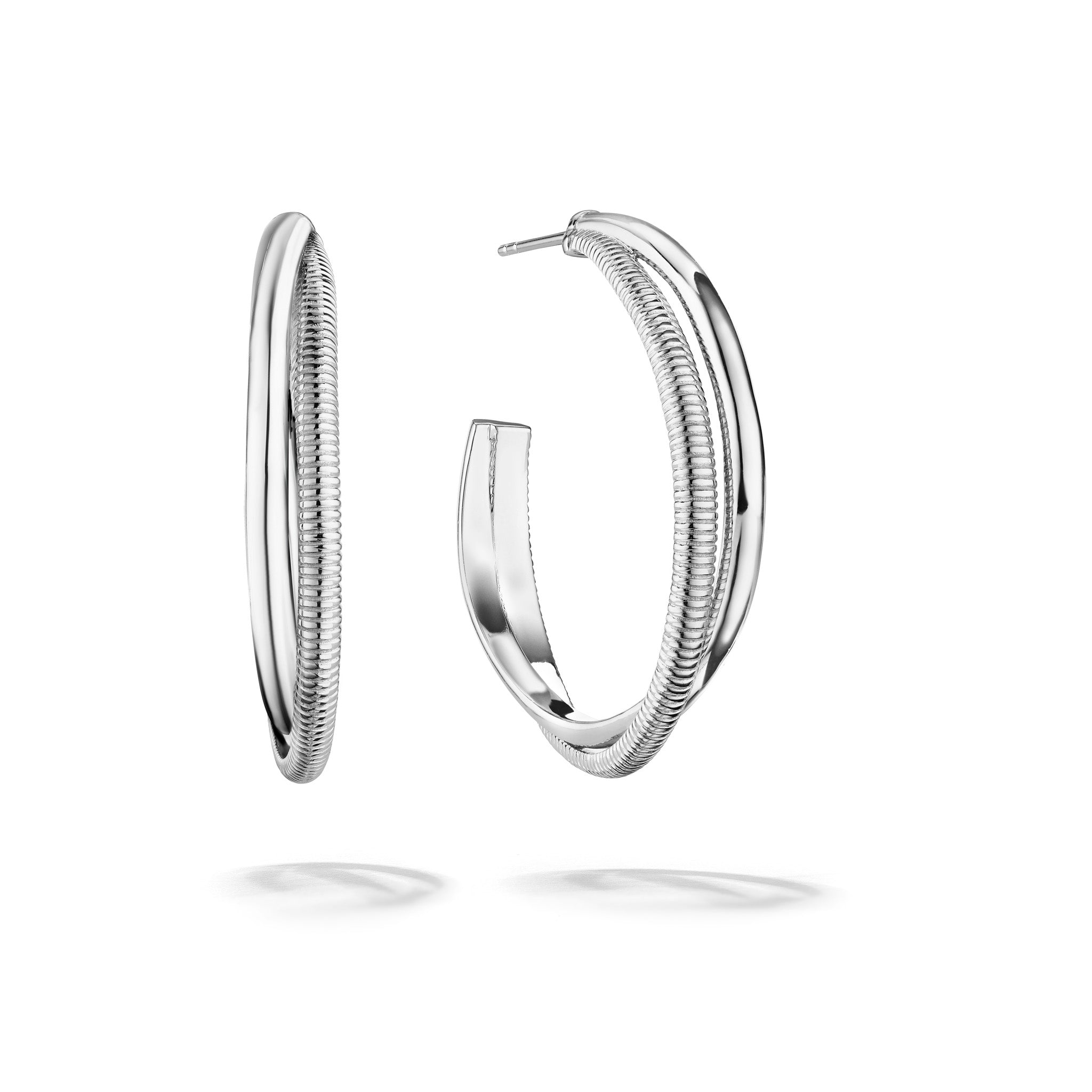 Eternity Round Hoop Earrings