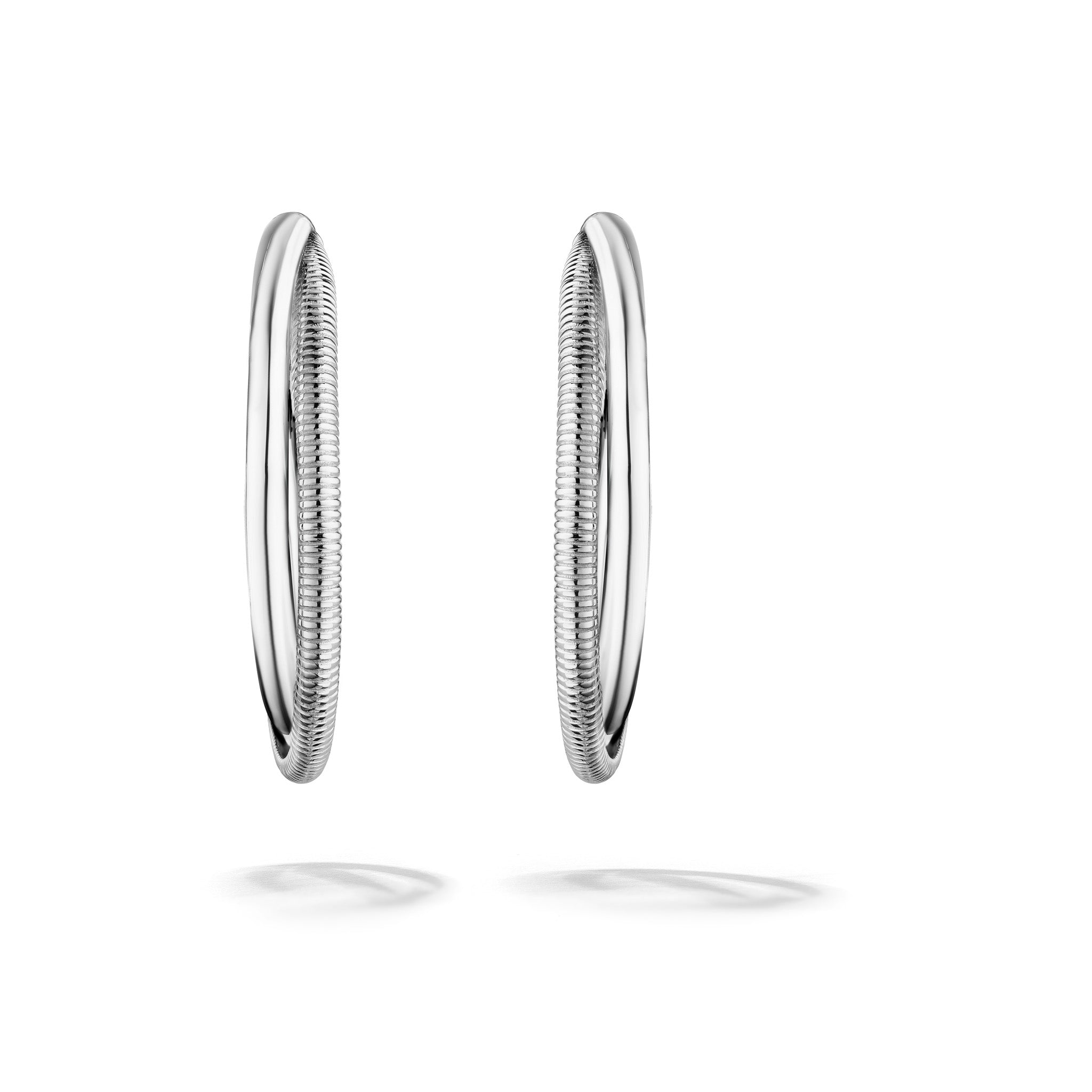 Eternity Round Hoop Earrings