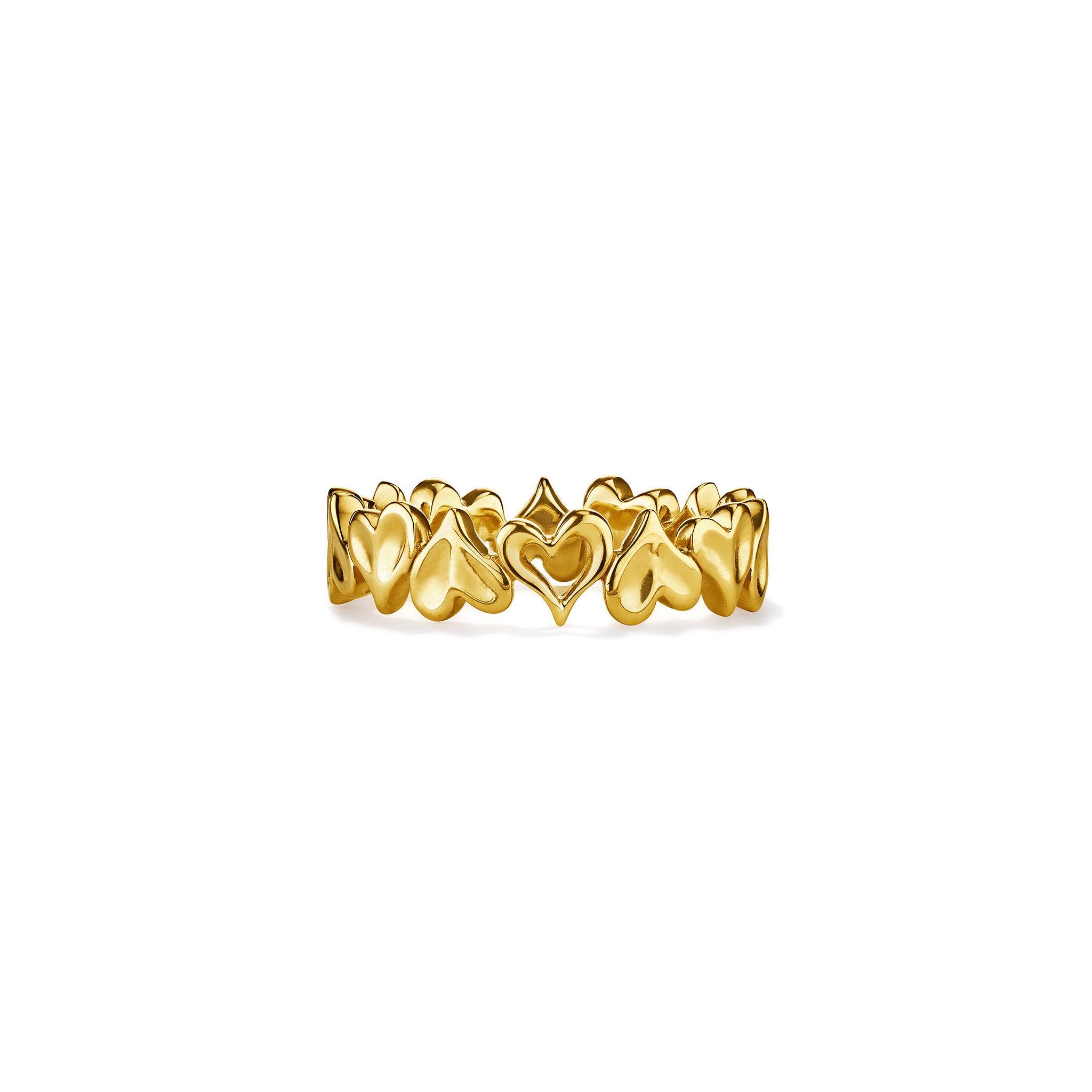 Eros Multi Heart Band Ring In 18K