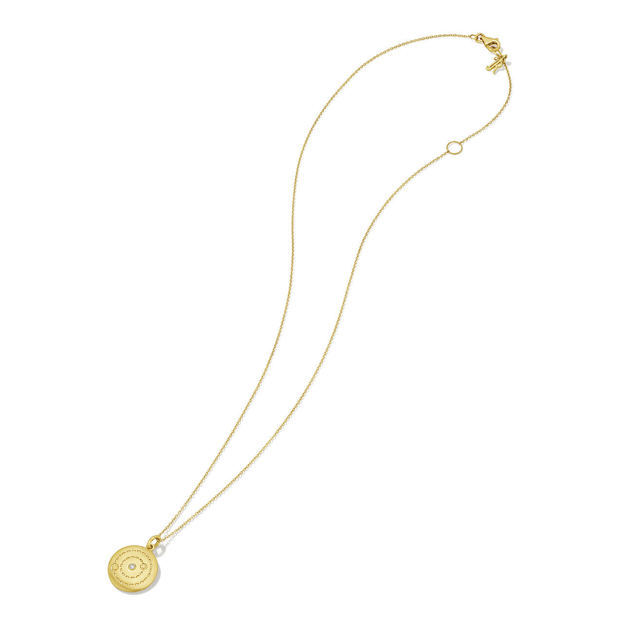 Little Luxuries Cosmic Medallion Necklace with Diamonds in 14K